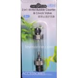 Ista 2 in 1 metal bubble counter & check valve