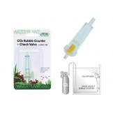 CO2 bubble counter plus check valve